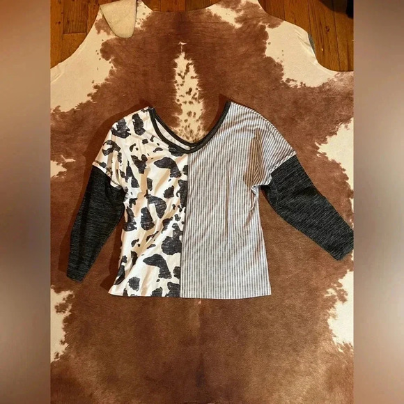 Cow print top from Amazon - Picture 1 of 2